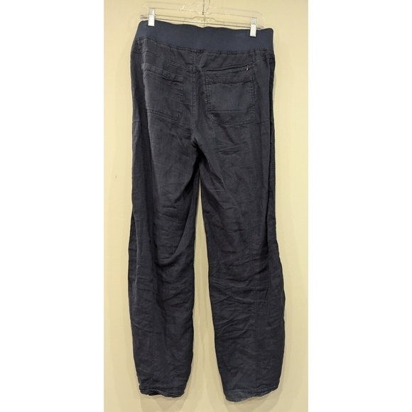 Athleta Linen Reverie Blue Drawstring Pants Size 8 - Picture 2 of 6